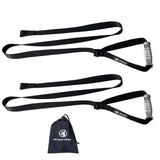 Heavy Duty Farmers Walk Straps Weightlifting Handle Straps for Barbell Plates Metal Gym Handles Functional Exercise Equipment