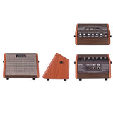 AROMA AG-15A 15W Portable Acoustic Guitar Amplifier Amp BT Speaker Built-in Rechargeable Battery with Microphone Interface New