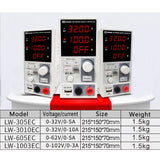 110/220V LW 4-digit LED DC Regulated Power Supply Voltage Current Power Display Programmable CNC Test Ageing Power With Storage