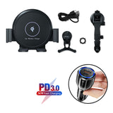 Fast Qi Wireless Car Charger 20W for Samsung Galaxy Fold Z 2 3 Flip iPhone 13 Pro Max Foldable Screen Ventilation Suction Mount