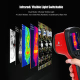 IR Thermal Imager Infrared Thermal Imaging Camera 3.2-inch LCD Rechargeable Temperature Auto Tracking Free Focus Thermal Imager