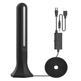 25dB Indoor HDTV Antenna Digital TV Aerial VHF UHF Antenna 150Miles Range with Signal Amplifier Booster F to IEC Connector