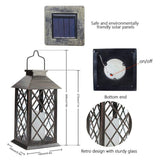 NB-4 Solar Lantern Hanging Lanterns Waterproof LED Flickering Flameless Candle Mission Outdoor Garden Decor Auto Sensing Lights