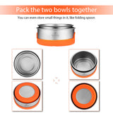 Tomshoo Outdoor 400ml/450ml Travel Bowl Set Titanium Camping Picnic Bowls Camping Supplies Hiking Picnic Bowl Tableware Set