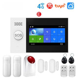 PG107 WiFi 4G 3G Alarm System for Home Security with PIR Wireless Solar Siren Support Tuya Remote Control