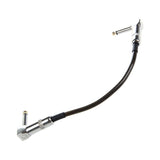 12 Inches 6.3mm Guitar Patch Cable &amp; Direct Insertion Style Electric Guitar Tremolo Arm Whammy Bar - Chrome - Black