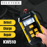 KW510 12V Car Recharge Tool EU/UK/US Plug Car Battery Tester for 12V Car Test Repair Recharge Battery Tester Car Repair Tools