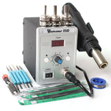 Soldering Desoldering Station 858D 220V / 110V 700W Adjustable Digital Display Heat Gun BGA SMD Hot Air Gun Rework Solder Repair
