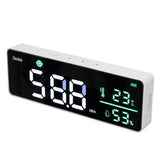 Sound Level Meter Wall Hanging Sound Level Meter 11in Large LED Display Screen Temperature Humidity Meter for Classroom