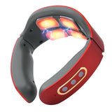 Smart Electric Neck and Shoulder Pulse Massager 4 Heads Kneading Wireless Heat Cervical Vertebra Body Relax Pain Relief Machine
