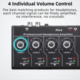Audio Interface for Recording, Streaming and Podcasting with Dual RCA Inputs Eight Outputs AC12V 300MA Powered
