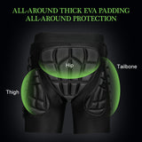 Hip Butt Protection Padded Shorts Armor Hip Protection Shorts Pad for Snowboarding Skating Skiing Riding Braces &amp; Supports