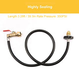 Propane Refill Adapter Hose 39.3in Propane Extension Hose Propane Refill Hose with ON-Off Control Valve For Outdoor Camping