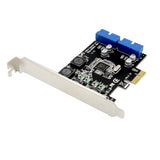 SSU Desktop USB 3.0 Expansion Card Front Pci-E to USB3.0 Front 19 / 20 Pin Interface Adapter for Desktop Computers