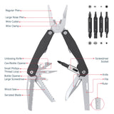 Meterk Multi Tool Pliers Wire Stripper Folding Plier Outdoor Camping Multitool Portable Folding Pocket Pliers Screw Head
