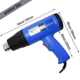 1600W AC220 Digital Electric Hot Air Gun Temperature-controlled Building Hair dryer Heat gun Soldering Tools Adjustable+ Nozzle