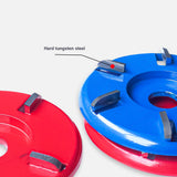 Wood Carving Cutter Disc Woodworking Shovel Plate Sculpting Tool Milling Attachment for 16mm Angle Grinder 5-Teeth Red Arc