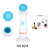 3 In 1 Deep Facial Cleansing Sonic Silicone Face Brush Waterproof Design Skin Cleanser Spin Brush Set Tool For Remove Acne