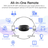 Tuya WiFi RF+IR Universal Remote Controller RF Appliances Tuya/Smart Life App Voice Control For Alexa Google Home Black Color