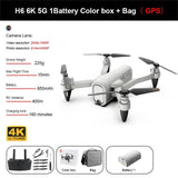 H6 Drone 4K HD Dual Camera 2.4G 5G WiFi FPV Fixed Height Remote control  Foldable Mini Quadcopter RC Camera Drones USB cable