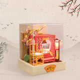 Diy House Doll House Furniture Miniature Building 3D House Model Assemble Wooden Dollhouse Kit Roombox Kids Toys Birthday Gifts