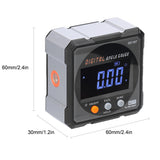 Goniometer Electronic Digital Protractor Inclinometer IP54 Grade Measurement Data Hold Function 2-way Laser Inclination Box