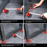 13-piece Set Furniture Moving Set Roller Slider With Lifting Lever & Extension Heavy Stuffs Transport Mover Tool Easily Carrier