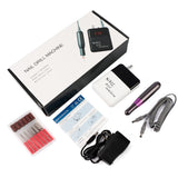 30000RPM Portable Rechargeable Nail Drill Machine Handpiece With Light Nail Polisher Manicure Remove Acrylic Milling UV Nail Gel
