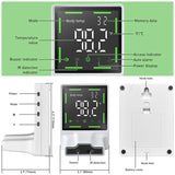 Infrared Body Temperature Thermometer Wall Mounted,Non-Contact Automatic Body Temperature Scanner Check with Fever Alarm