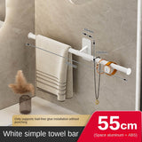 Towel Rack Towel Hanger Bath Towel Holder Wall Hanging Bar Rod Bathroom Shelf Kitchen Storage Rack