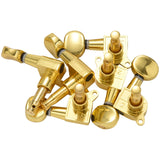 12 Pieces Guitar String Tuning Key Pegs/Machine Head Knobs(for Left and Right) with Ferrules,Threaded Bushings(Gold)