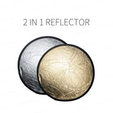 30CM Portable Round Gold And Silver Two-in-one Reflector Mini Photography Live Lighting Photo Supplementary Light Plate