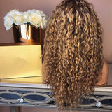 Long Curly Hair Brown Synthetic Fiber Headgear