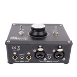 Alctron DMC01 passive monitor controller metal housing tiny and compact for studio recording,live stream and broadcasting radio