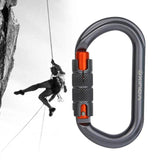 Locking Carabiner Heavy Duty 25kN Aluminum Alloy Clip Hook for Hiking Utility Hammocks Locking Dog Leash Swing