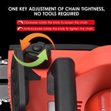 21V Brushless Cordless Chainsaw 12-inch Electric Chain Saw Pruning Saw 6.0Ah Rechargeable Battery Powered Tree Branch Pruner