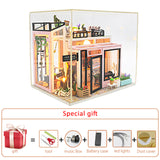 Diy Miniature Dollhouse Kit Doll House Furniture Handmade Model Room Box Toys For Children Christmas Gift Wooden House For Adult