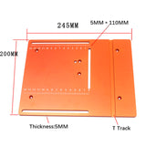 Woodworking Circular Saw Clearance Insert Cover Plate Mini Table Saw Flip Board with Miter Gauge Guide Set Workbench DIY Tools