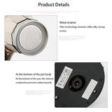 3cup /6cupl Portable Electric Coffee Machine Stainless Steel Espresso Mocha Coffee Maker Pot For Home Kitchen Tools EU Plug