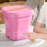 Mini Folding Washer Household Automatic Cycle Cleaning Washer Creative Energy-saving Lightweight for Socks Underwear Cleaning