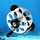 Fishing Reels Solid Adjustable Aluminum Alloy Speargun Split Spearfishing Rope Capacity Wheels For Outdoors Fishing