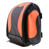 PU Leather Motorcycle Saddle Rear Bags Motorbike Jaunt Luggage Bag Orange
