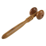 Nonslip Handle Wooden 2 Rollers Face Neck Relaxing Massager