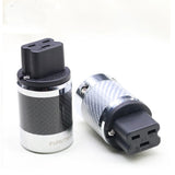 Hifi FI-50 FI50M Carbon Fiber Rhodium Plated AC Power Electrical Male female connector 20A IEC EU US IEC Plug