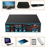 BT-309A 220V 800W Bluetooth 5.0 Amplifier For Speakers 2.0 Channel Car Audio Power AMP Bass HIFI Music Player EU Plug