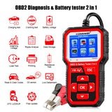 KONNWEI KW681 6V 12V Car Motorcycle Battery Tester  Obd 2 Auto Diagnostic Tool 2 in1 2000 CCA Car Diagnostics Obd2 Scanner