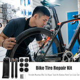 Portable Mountain Bike Tire Repair Tools Kit Glueless Patch Lever MTB Bicycle Flat Tyre Repair Tool Set