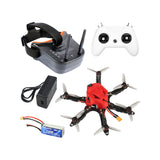 DIY 175mm Six-Axle Mini Airframe DIY FPV Racing Drone with 1/1.8" 1200TVL 2.1mm+ND Filter FPV Goggles T8S/FS-i6 FS I6 TX