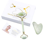 Anti-Aging Natural Serpentine Jade Roller and Guasha Sets Facial Body Slimming Beauty Tool for Man Women Massage Spa Health Care