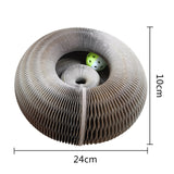Pet Cat Toy Funny Scratching Board Round Shape Folding Corrugated Cat Litter Large Claws Itching Tool Cat  Magic Toys Supplies